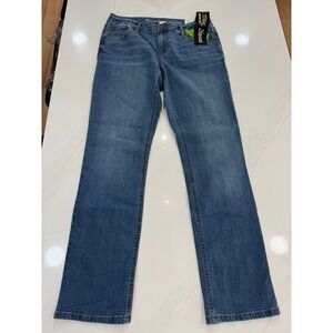 Natural reflections straight leg Jean medium wash size 8a